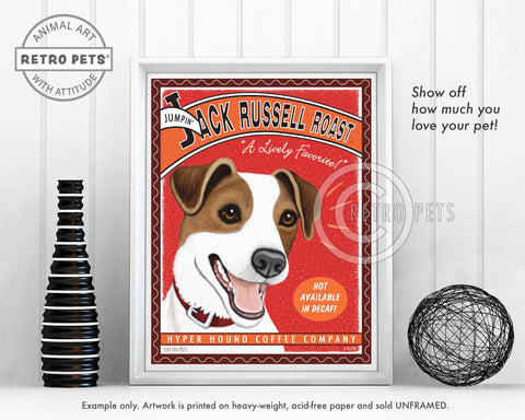 Jack Russell Roast | Russell Roast Art | Retro Pets Art