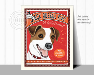 Jack Russell Roast | Russell Roast Art | Retro Pets Art