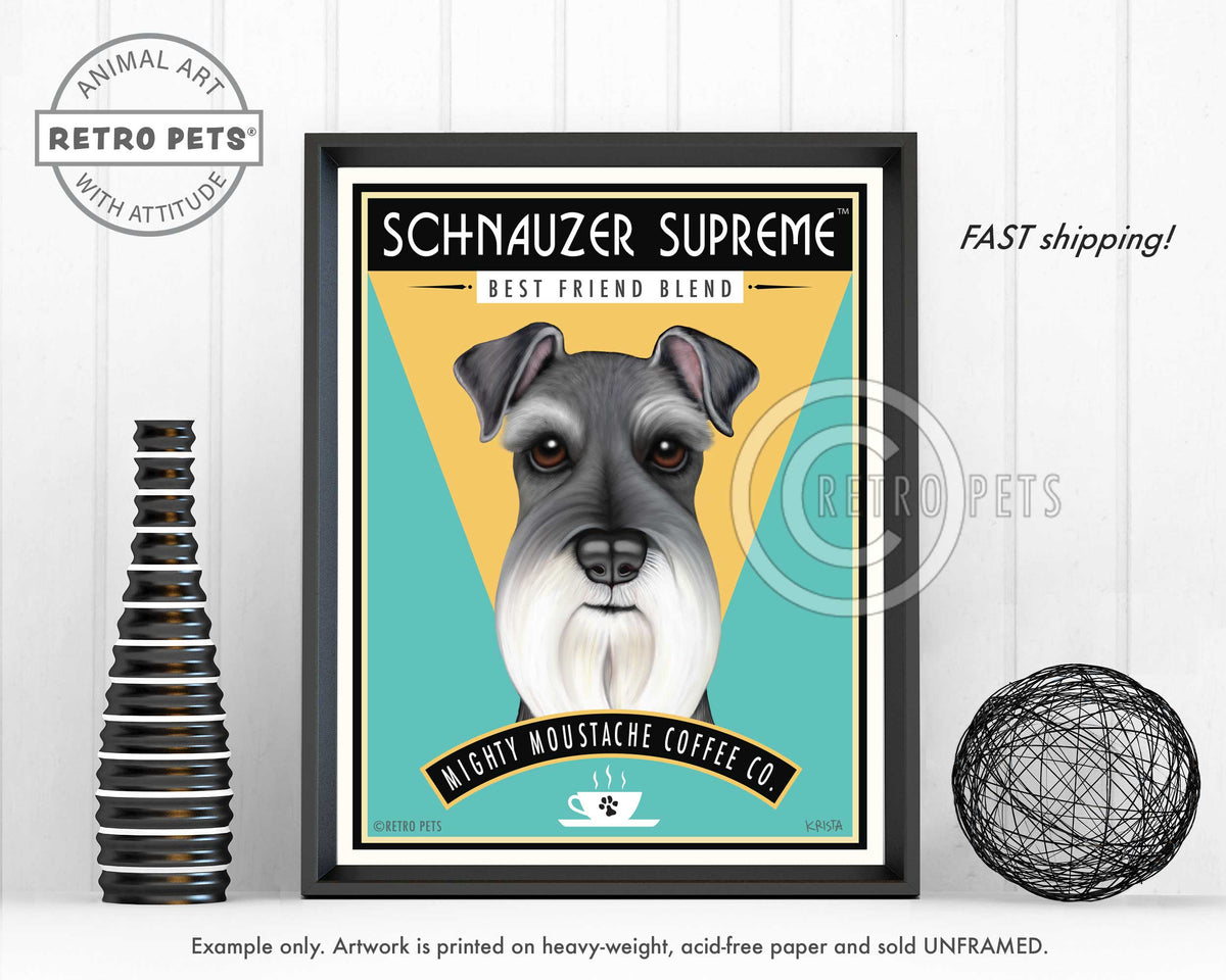 Schnauzer Art "Schnauzer Supreme" Art Print by Krista Brooks