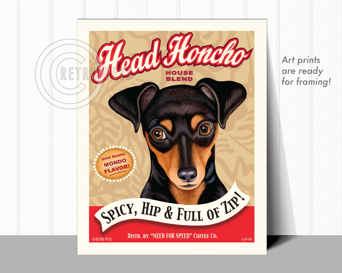 Miniature pinscher fashion art