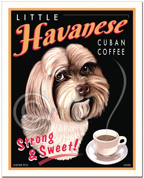 Havanese Dog, Havanese dog art print, havanese art, gift for havanese lover