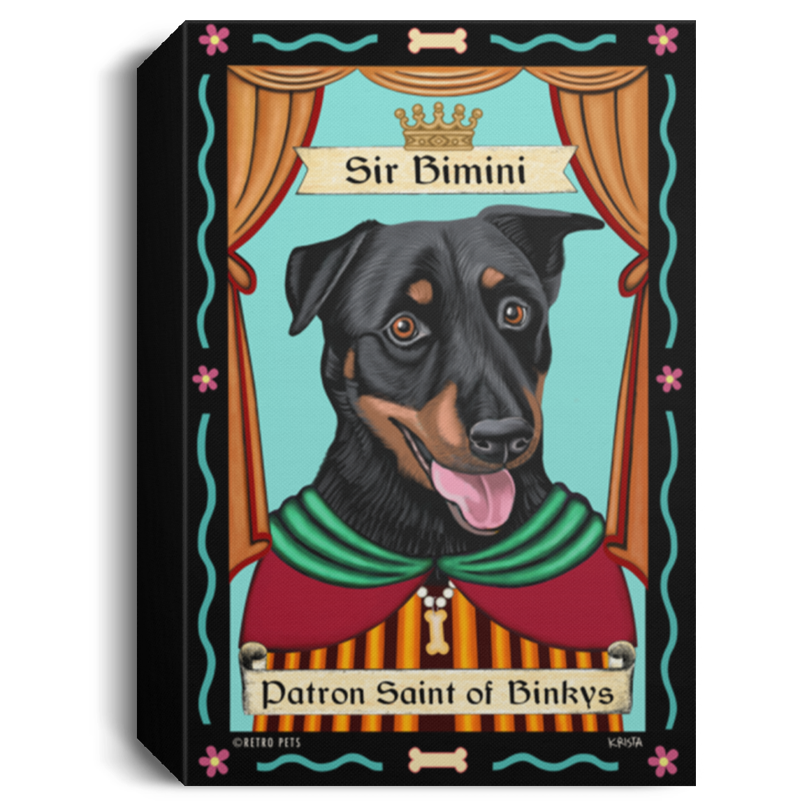 Custom Retro Pets "Patron Saint" Canvas for Bimini!