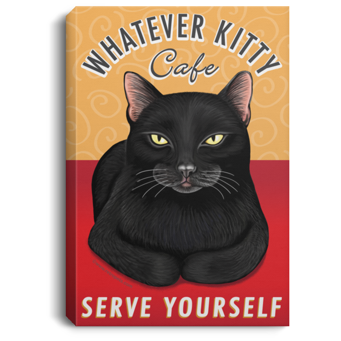 Whatever Kitty Cafe - Gallery Wrapped Canvas