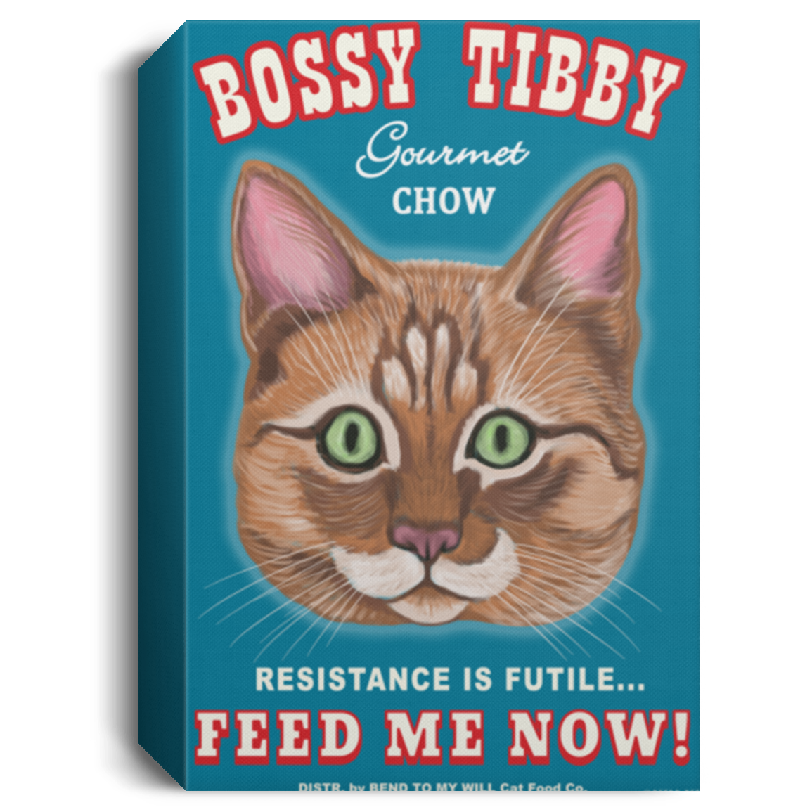 Bossy Tibby Custom Retro Pets Canvas