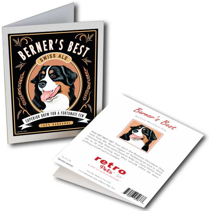 Bernese Mountain Dog Art "Berner's Best" 6 Small Greeting Cards by Krista Brooks