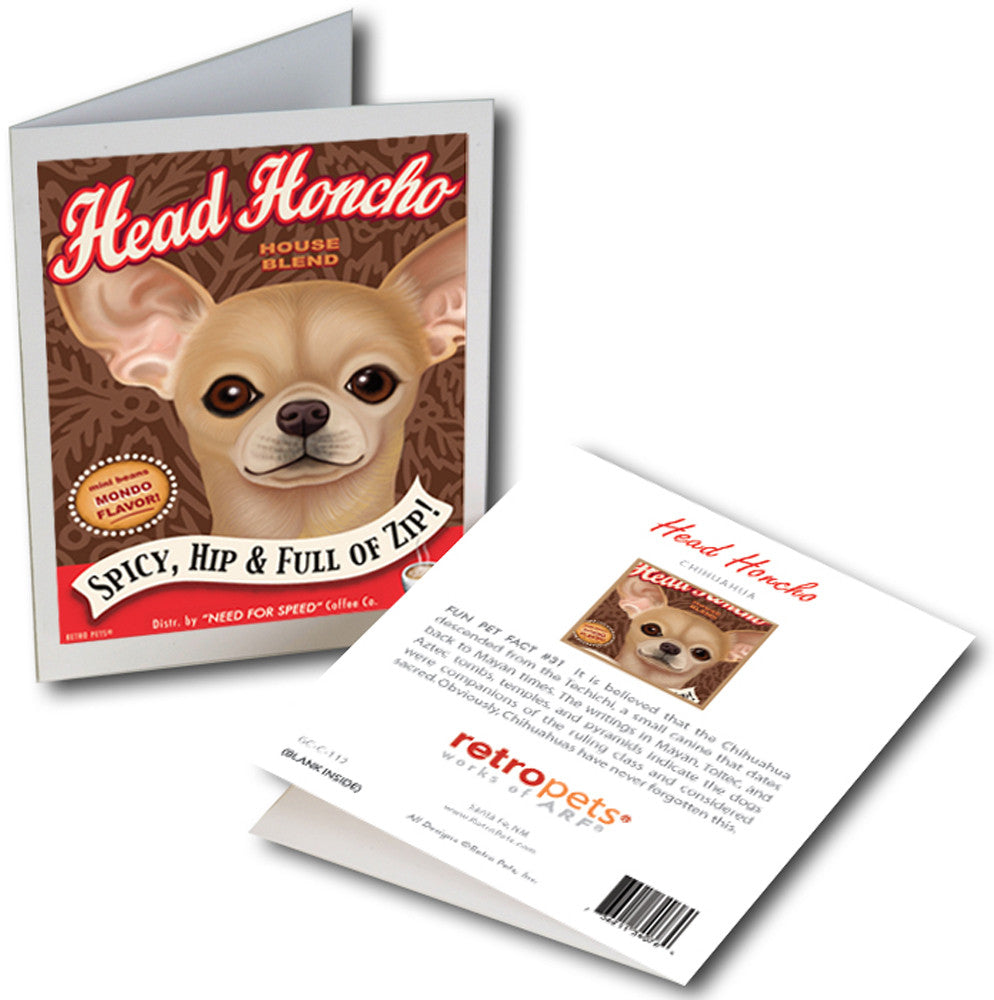 Small Greeting Cards | Chihuahua Art | Retro Pets Art