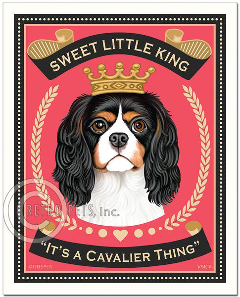 Cavalier King Charles Spaniel Art "Sweet Little King" Art Print by Krista Brooks