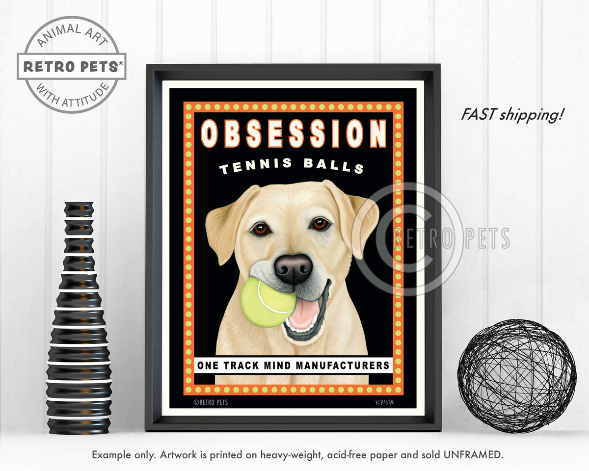 Obsession Tennis Balls Art | Obsession Tennis Balls | Retro Pets Art