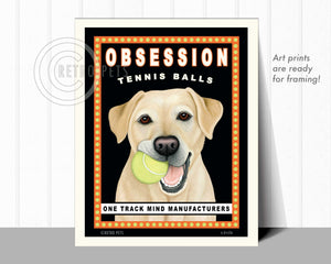 Obsession Tennis Balls Art | Obsession Tennis Balls | Retro Pets Art
