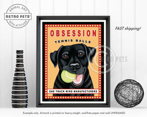 Obsession Tennis Balls Art | Obsession Balls Art | Retro Pets Art