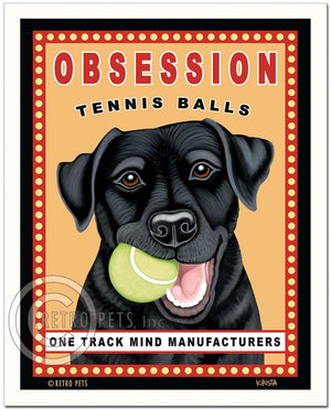 Obsession Tennis Balls Art | Obsession Balls Art | Retro Pets Art