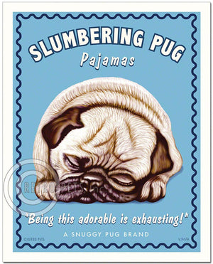 Pug Art "Slumbering Pug" Art Print by Krista Brooks