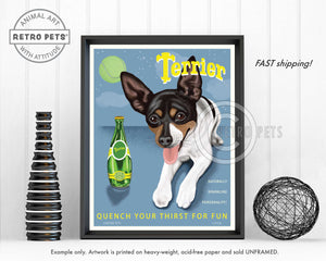Rat Terrier "Terrier" Art Print by Krista Brooks