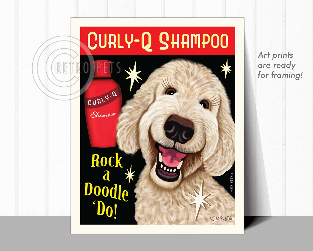 Rock a Doodle Do Labradoodle | Rock a Doodle Do Art | Retro Pets Art