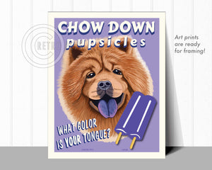 Chow Chow Art | Art Print by Krista Brooks | Retro Pets Art