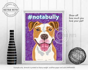 Notabully Pitbull Terrier Art | Notabully Pitbull Art | Retro Pets Art