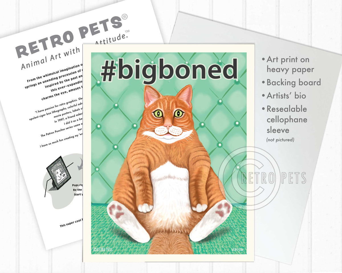 Bigboned Krista Brooks | Bigboned  Art Prints | Retro Pets Art