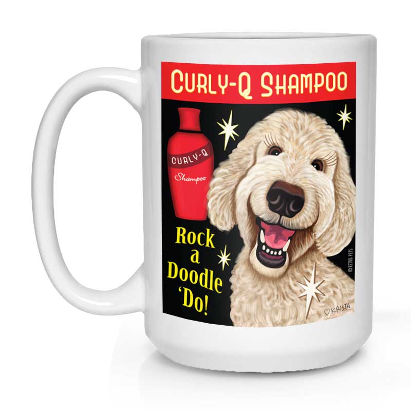 Labradoodle Curly-Q Shampoo, Cream Doodle Coffee Mug