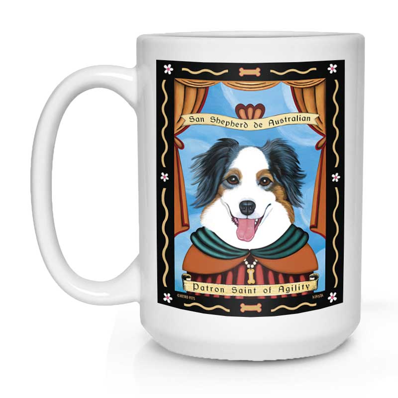 Pets Print White Mug | Personalised Pet Mug | Retro Pets Art