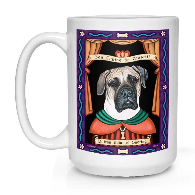 Mastiff Art "Saint of Snoring" 15 oz. White Mug
