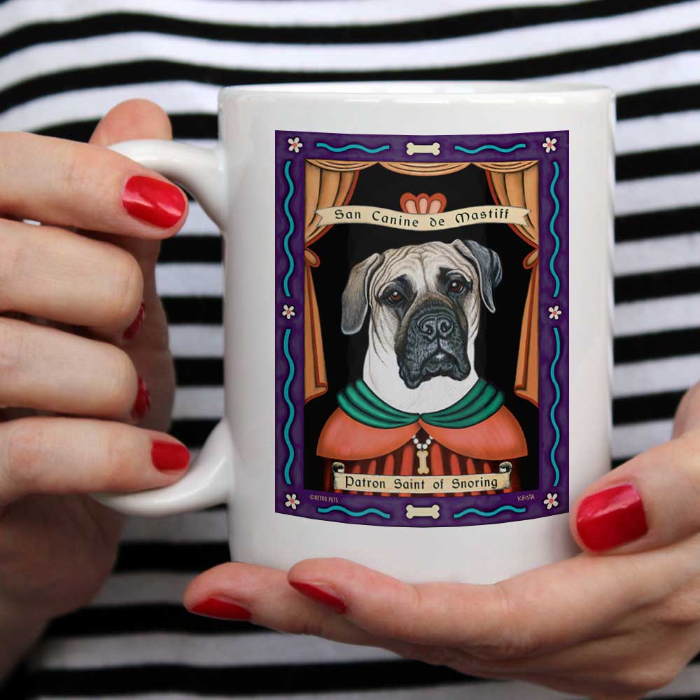 Mastiff Art "Saint of Snoring" 15 oz. White Mug