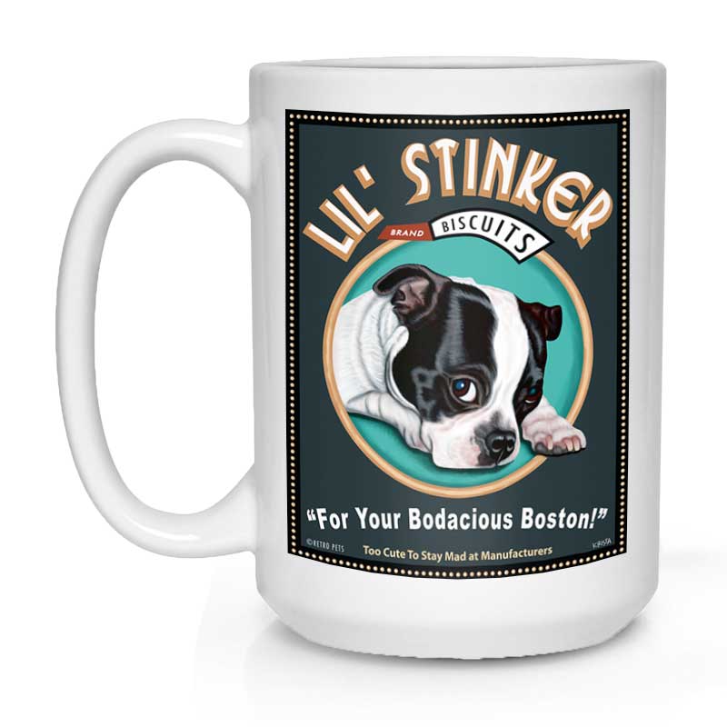 Custom Dog Mug | White Mug | Retro Pets Art