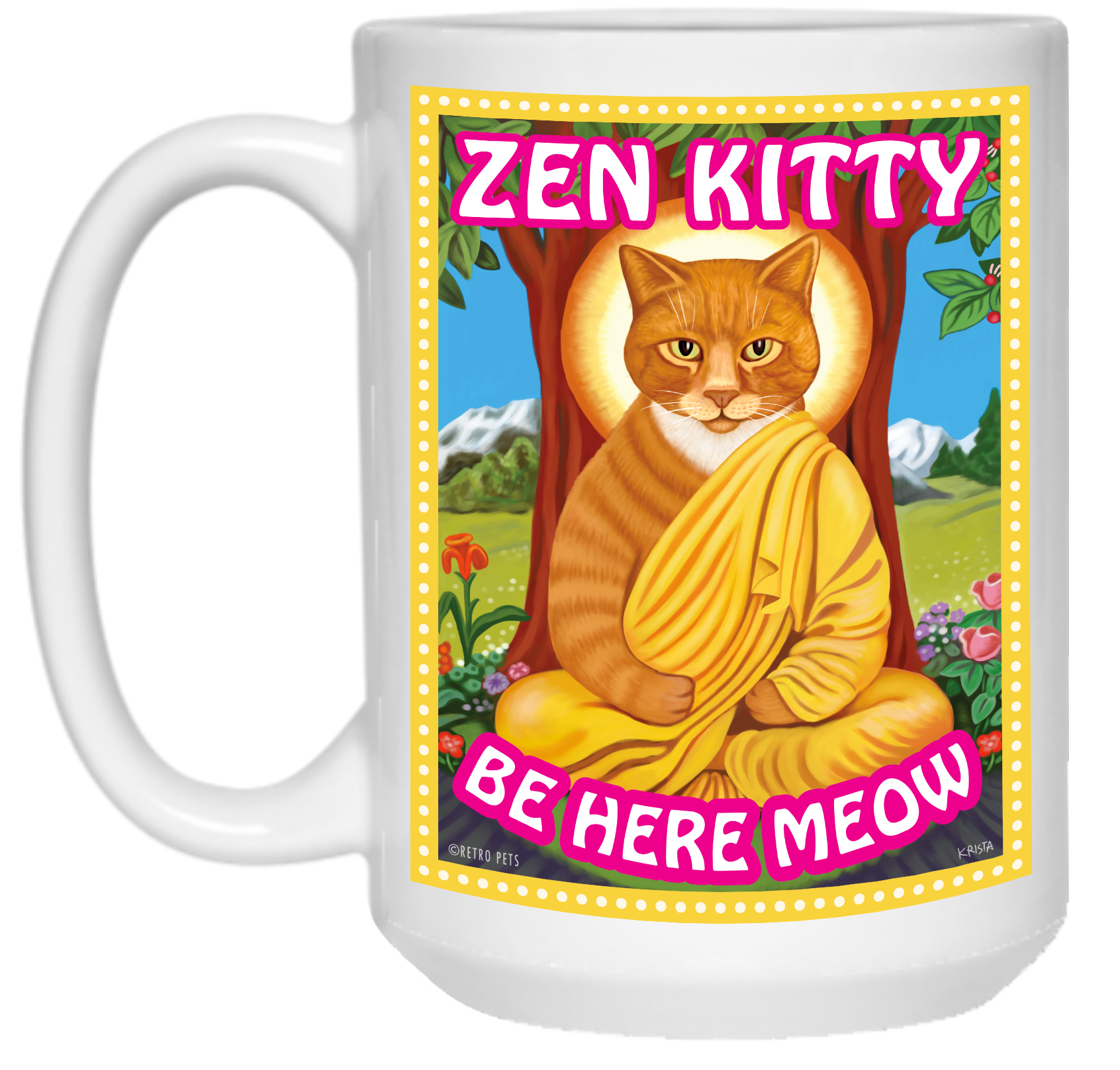 Zen Kitty 15 oz. Coffee Mug