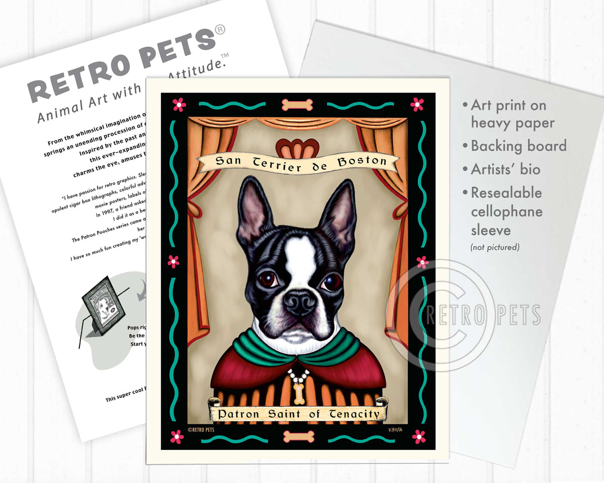 Patron Saint of Tenacity Art Prints | Retro Pets Art