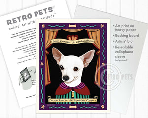 Chihuahua Art Prints "Patron Saint of the Napoleonic" | Retro Pets Art