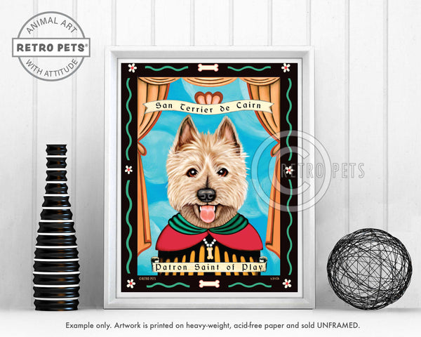 Cairn Terrier Mugs | Patron Saint of Play | Retro Pets Art