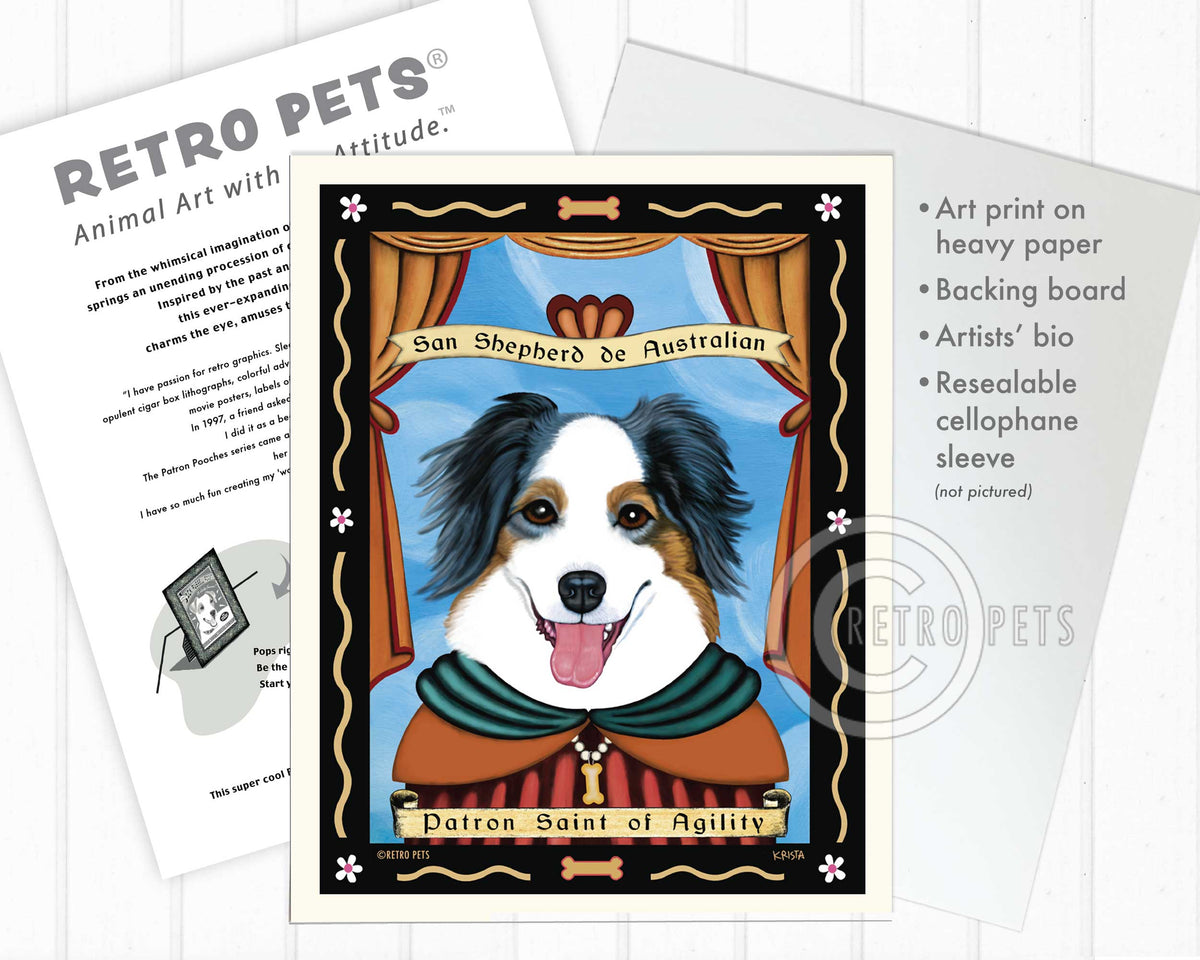 Shepherd Art Blue Merle | Blue Merle Shepherd Mug | Retro Pets Art