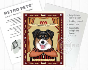 Patron Pooches Tri-color | Patron Pooches Shepherd | Retro Pets Art