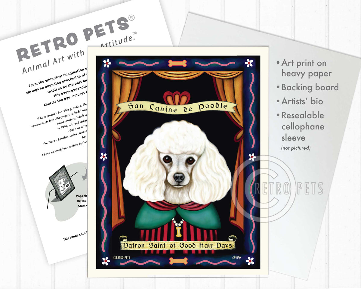 Poodle Art "Patron Saint of Good Hair Days" Art Print by Krista Brooks