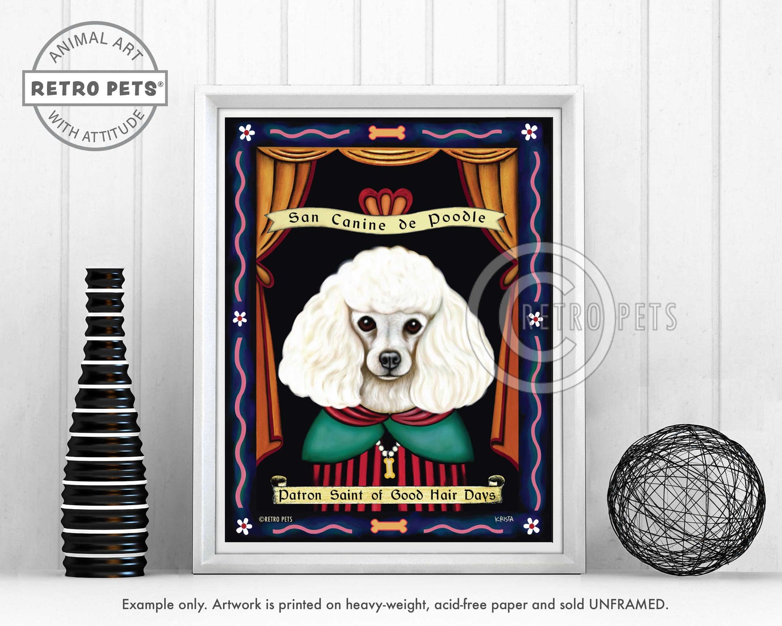 Poodle Art "Patron Saint of Good Hair Days" Art Print by Krista Brooks