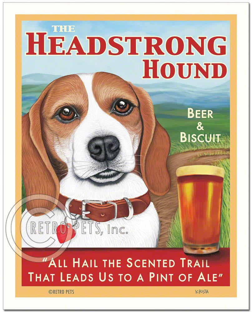 Basset Hound Paintings | Dog Wall Art Canvas | Retropets