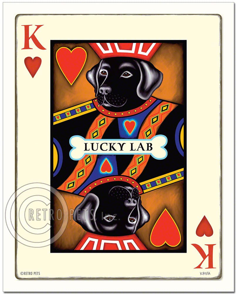 Labrador Retriever Art "King of Hearts" Art Print by Krista Brooks
