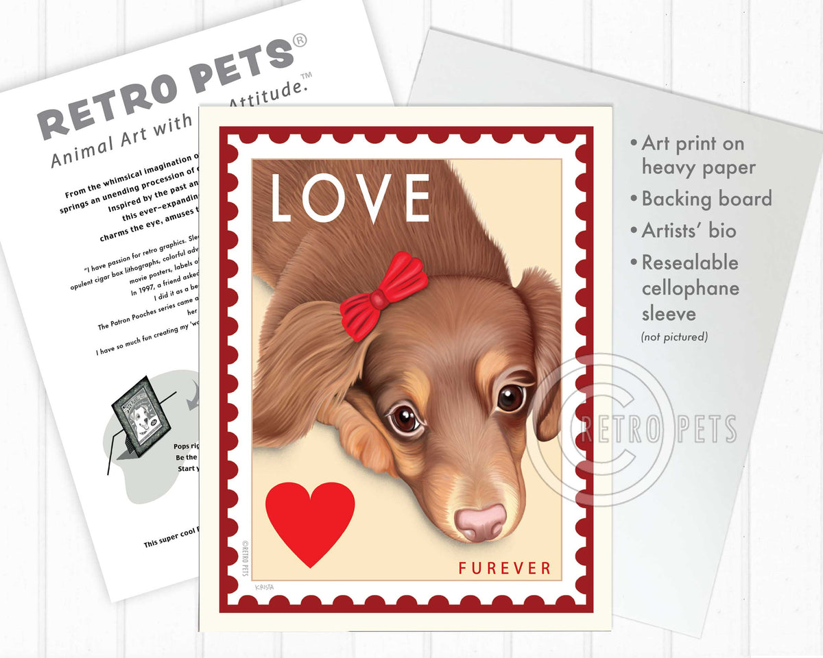 Doxie Love Stamp Furever Print