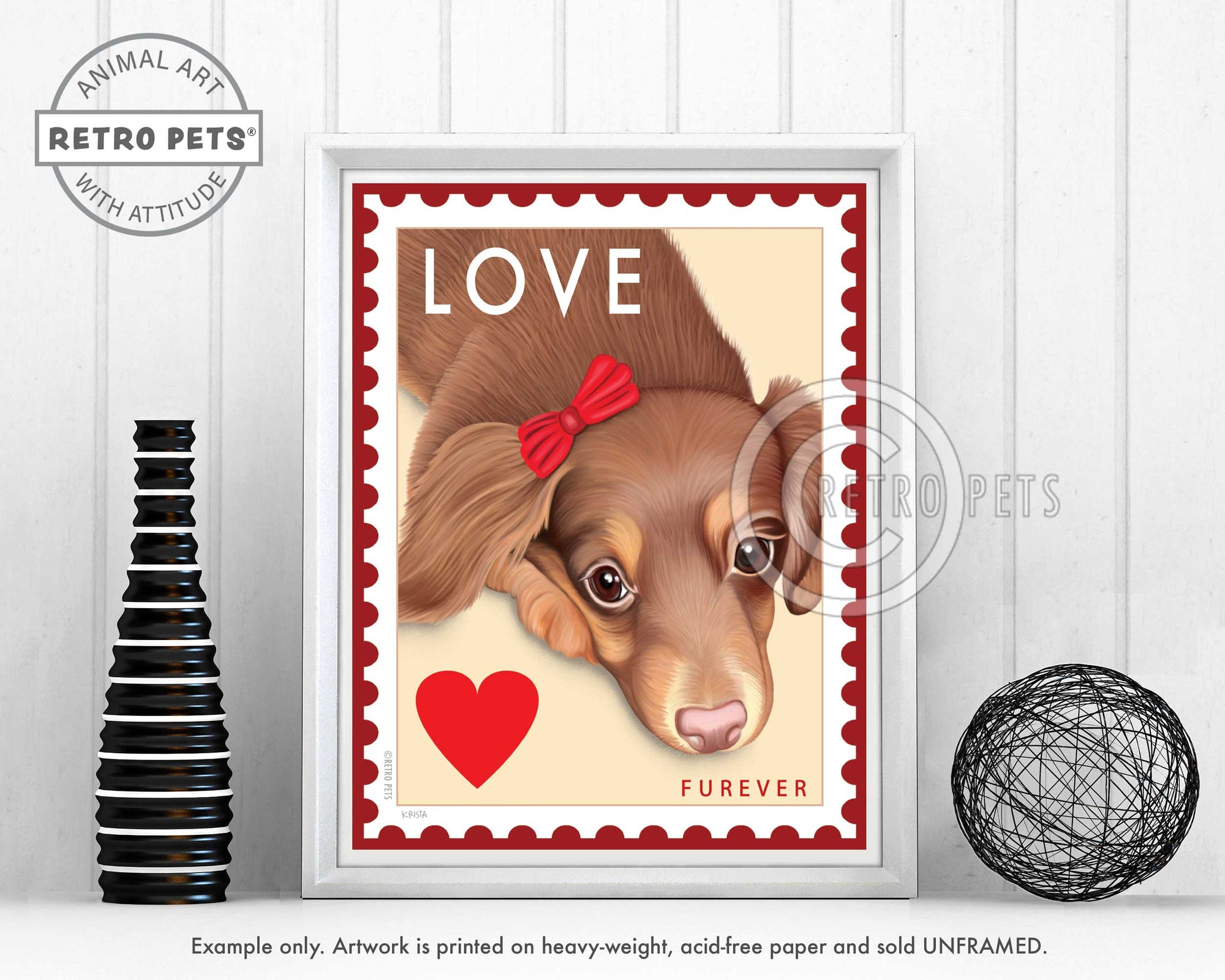 Doxie Love Stamp Furever Print