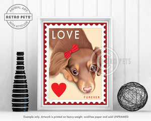 Doxie Love Stamp Furever Print