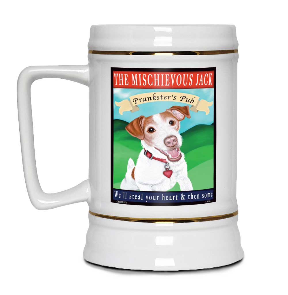 Jack Russell lover gift, Jack Russell Terrier beer stein, beer hound