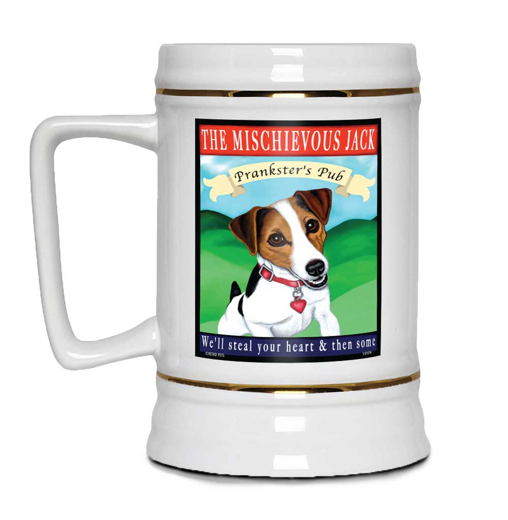 Jack Russell lover gift, Jack Russell Terrier beer stein, beer hound