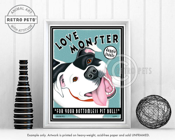 Love Monster Treats Art | Love Monster Art | Retro Pets Art