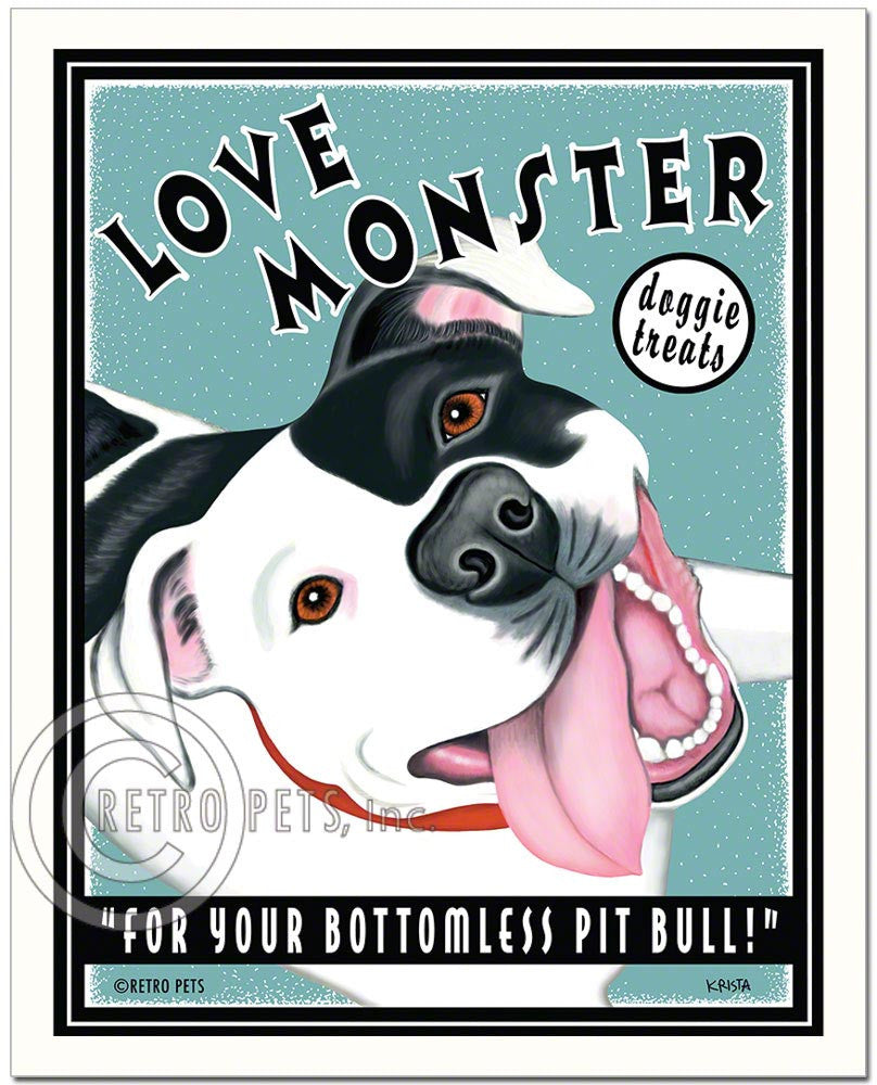 Love Monster Treats Art | Love Monster Art | Retro Pets Art