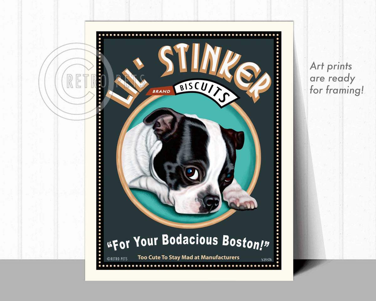 Unframed Art Prints | "Lil' Stinker" | Retro Pets Art