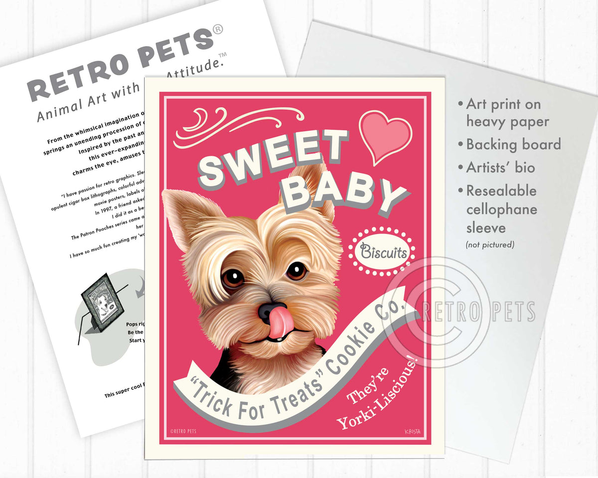 Yorkshire Terrier Art "Sweet Baby" Art Print by Krista Brooks
