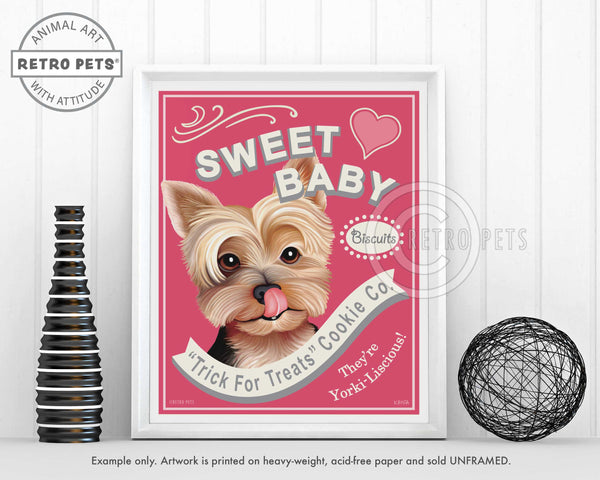 Yorkshire Terrier Art "Sweet Baby" Art Print by Krista Brooks