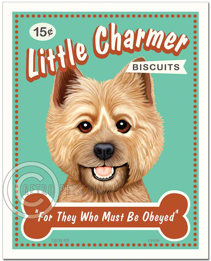 Little Charme Cairn Terrier Art | Little Charme Art | Retro Pets Art