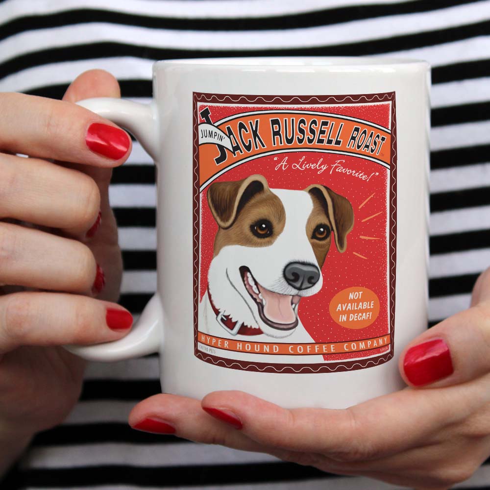 Jack Russell Terrier lover gift, Jack Russell Terrier coffee mug, JRT art, jack russell art, jack russel art