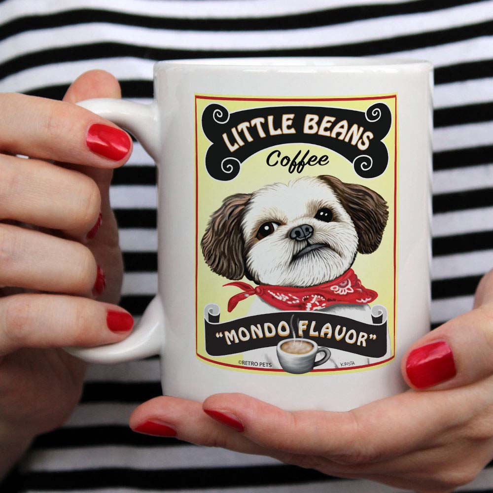 Shih-Tzu lover gift, Shih-Tzu coffee mug, Shih-Tzu art, shihtzu art