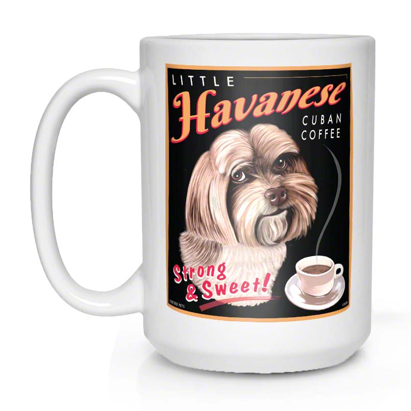 Havanese lover gift, Havanese coffee mug, Havanese dog art